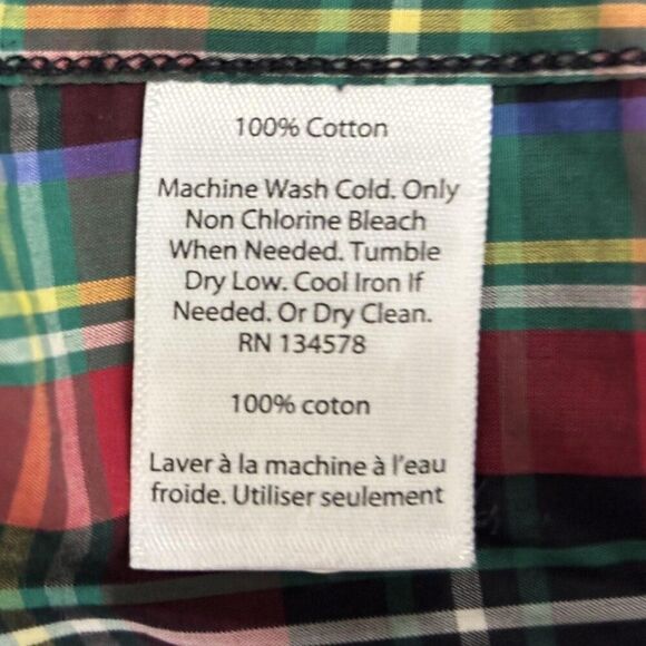 Vineyard Vines Womens Button Up Shirt 12 Multicolor Relaxed Fit Patchwork Plaid - Picture 5 of 10